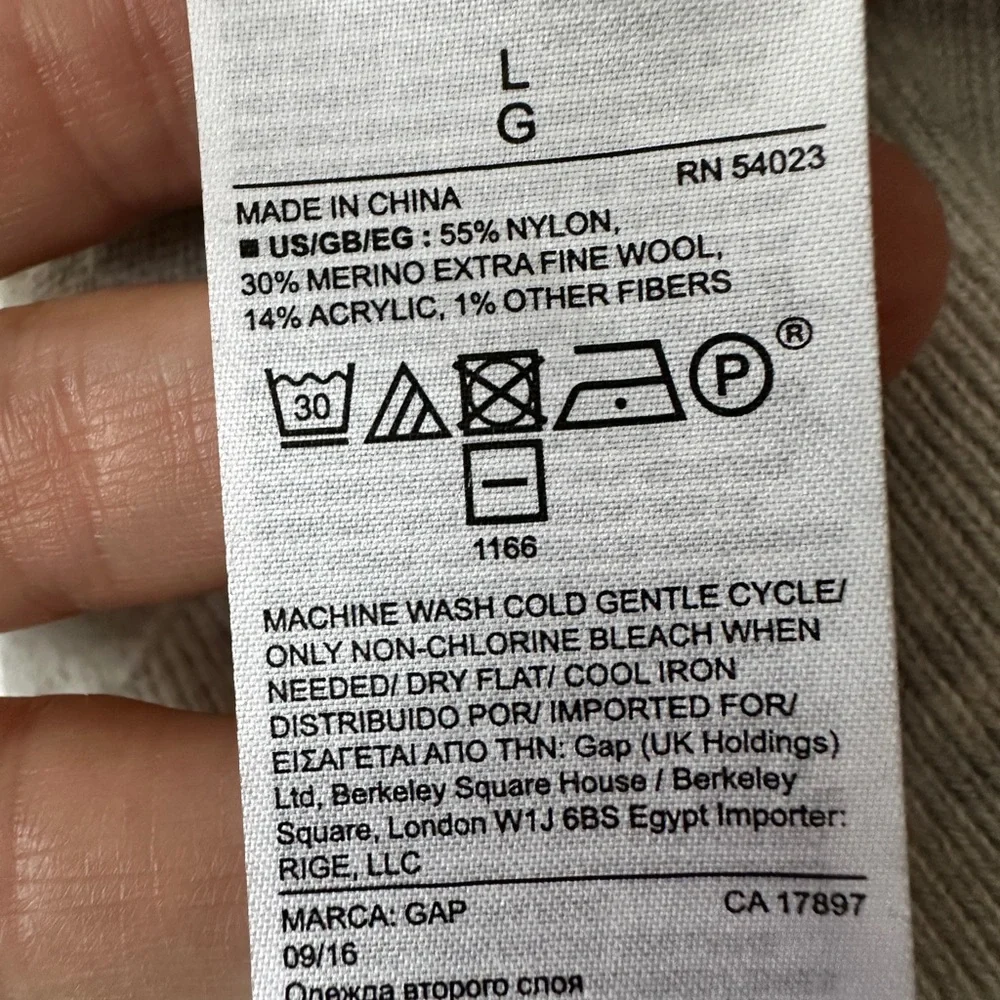 GAP Light Gray merino wool JOY Knit sweater - Picture 7 of 7